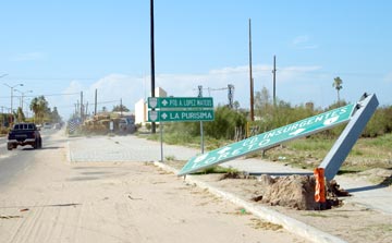 Road signs at Ciudad Constitucion.