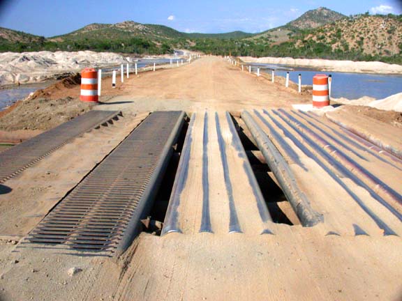 Photo temporary road repair, Baja California Sur, Mexico.