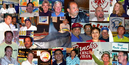 Photo montage of Fred Hall Fishing & Boat Show 2002.