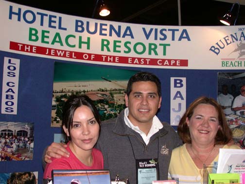 Photo of Buena Vista Beach Resort booth at 2003 Fred Hall Fishing and Boat Show.