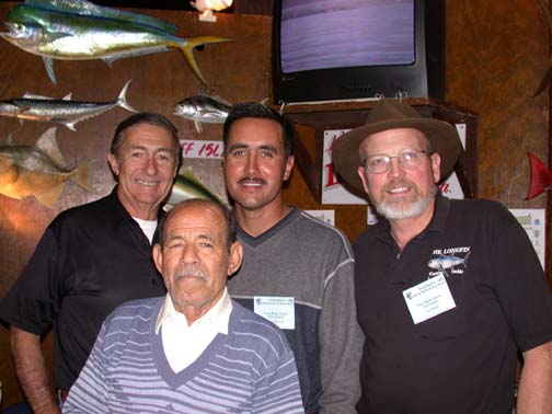 Photo of Tony Reyes, of San Felipe, Baja California, Mexico, at 2003 Fred Hall Sportfishing Show.