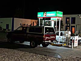 Photo, Catavina Pemex gas station, Baja California, Mexico.