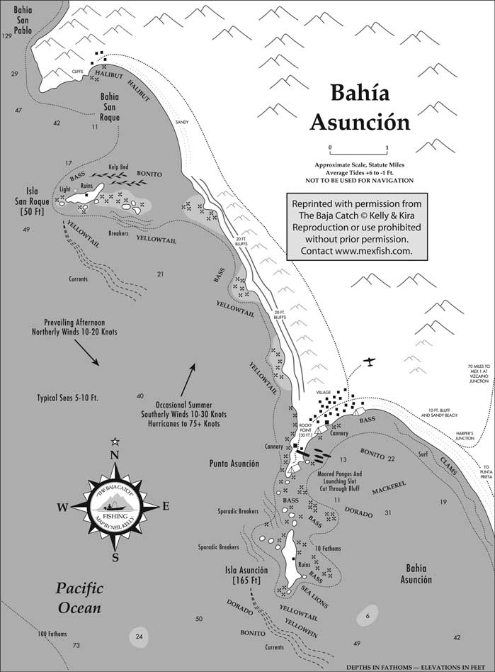 Bahia Asuncion Fishing Map
