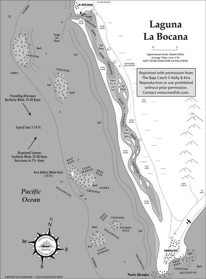 Laguna la Bocana Fishing Map