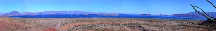 Bahia de los Angeles, panoramic overview.