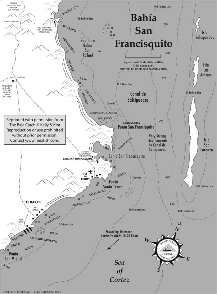San Francisquito Fishing Map