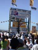 Photo of weigh-in area, Bisbee's 2001 tournament, Cabo San Lucas, Mexico.