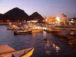 Photo of marina at dawn, Cabo San Lucas, Baja California Sur, Mexico.