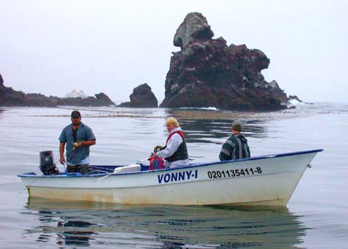 Photo of panga fishing at Punta Banda, Ensenada, Baja California, Mexico.