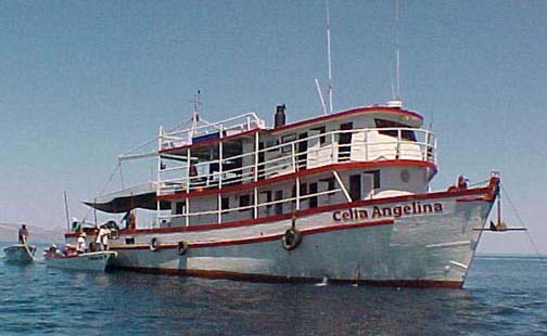 Photo of the panga mothership Celia Angelina, scheduled to fish at Magdalena Bay.