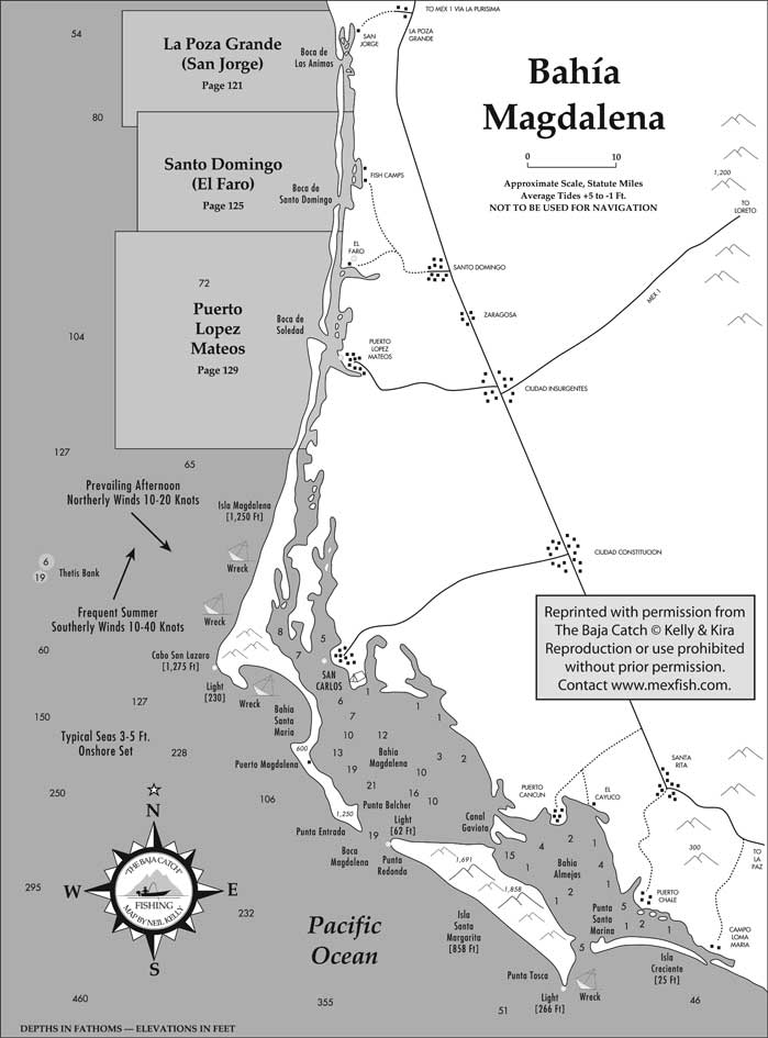 Magdalena Bay Fishing Map