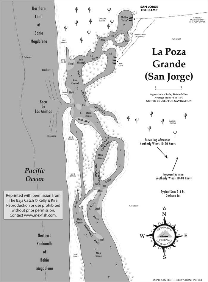 La Poza Grande Fishing Map