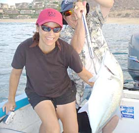 Bluefin trevally caught while fishing at Cabo San Lucas, Mexico.