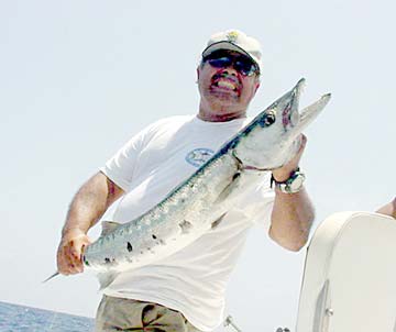 Atlantic barracuda caught while fishing at Cancun, Mexico