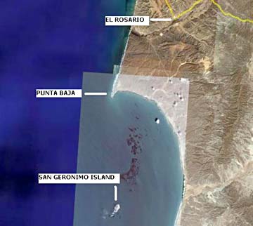 Isla San Gernomio Mexico Satellite Photo 1