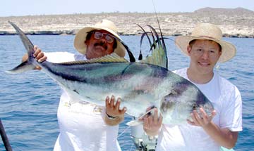 Roosterfish caught at La Paz, Mexico.