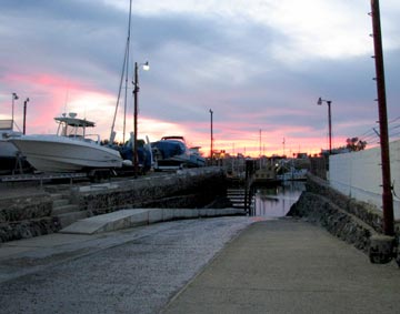 Evening at Rocky Point marina.