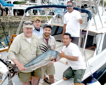 Large roosterfish caught at Puerto Vallarta