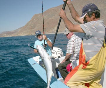 Panga fishing at Isla Cedros