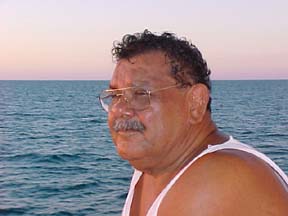 Bob Castellon, captain of Celia Angelina, at Puerto Pe&ntilde;asco, Sonora, Mexico.