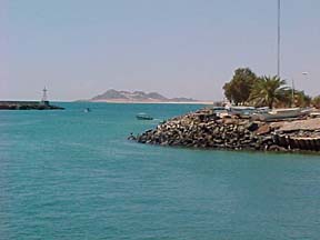 Harbor entrance at Puerto Pe&ntilde;asco, Sonora, Mexico.