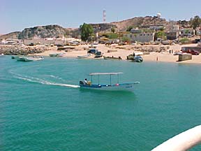 Commercial panga beach at Puerto Pe&ntilde;asco, Sonora, Mexico.