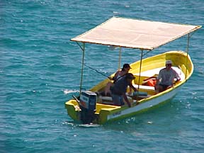 Tourist panga at Puerto Pe&ntilde;asco, Sonora, Mexico.
