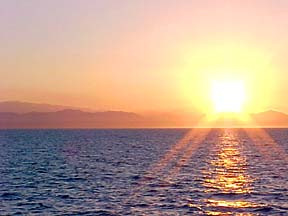 Sunset at Puerto Pe&ntilde;asco, Sonora, Mexico.