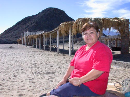 Photo of Carmen Toledo Orduño at Campo Uno, San Felipe, Mexico.