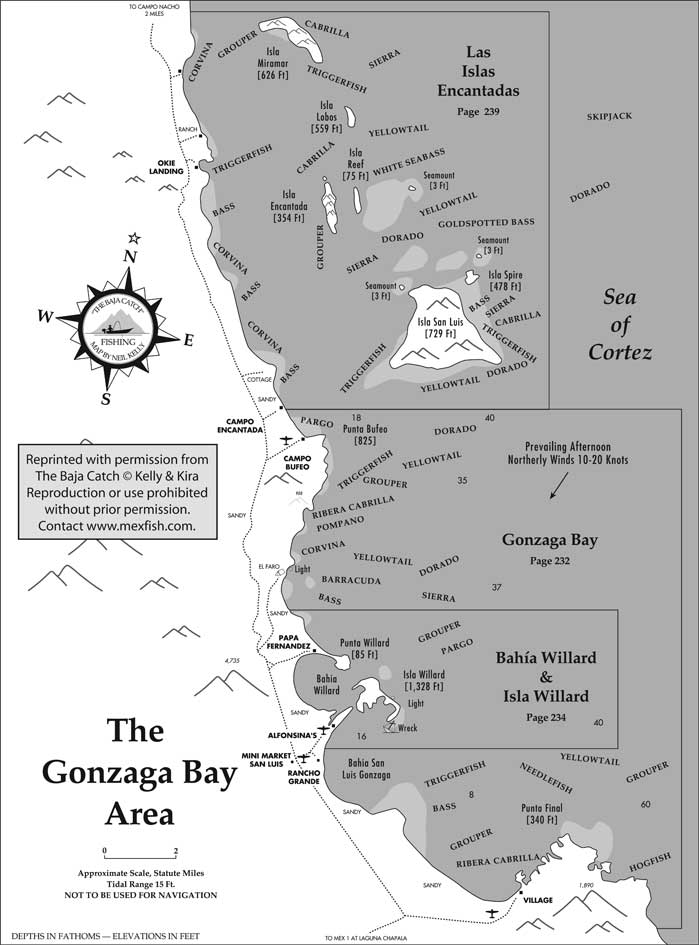 Gonzaga Bay Area Fishing Map