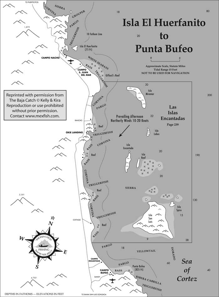 El Huerfanito Fishing Map