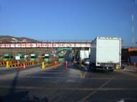 Photo of Ensenada toll gate, Baja California, Mexico.