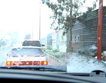 Tecate Mexico Snowy Border Crossing Photo 1