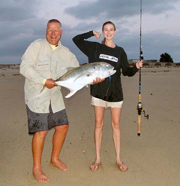 Jack crevalle fishing at East Cape, Mexico.