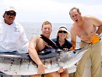 Striper marlin release at Cabo San Lucas, Mexico.