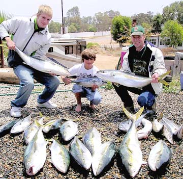 Summer yellowtail panga fishing at Ensenada, Mexico.