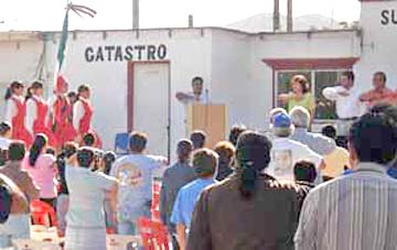 New town mayor at Bahia Asuncion, Mexico.