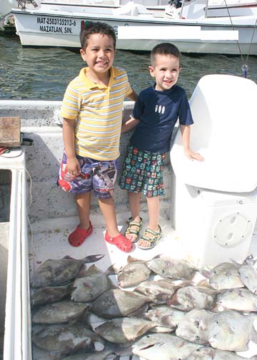 Fishing for triggerfish at Mazatlan, Mexico.