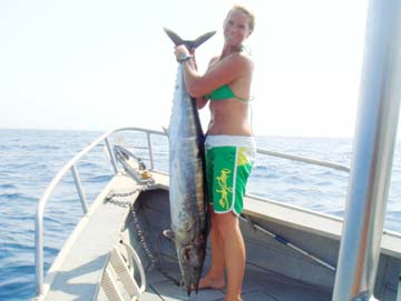 Wahoo fishing at La Paz, Mexico.