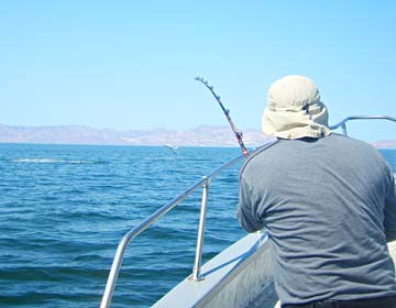 Fishing at Bahia de los Angeles, Mexico.