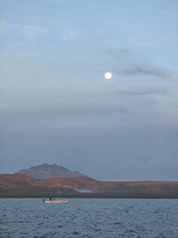 Loreto, Mexico full moon setting photo 1