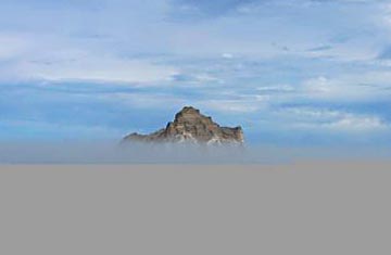 Fog bank at Islas Encatadas