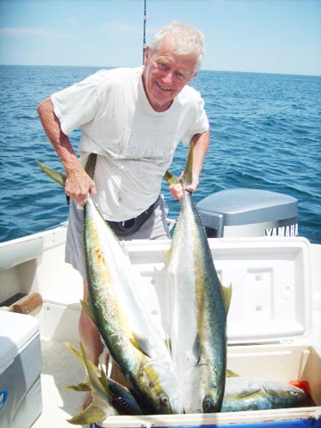 Two yellowtail caught at Mulege