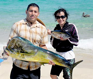 Panga fishing catch at La Paz, Mexico