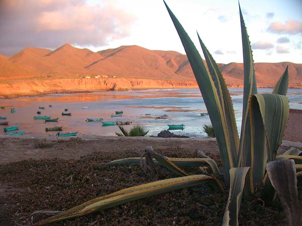 Sunset at Puerto Santo Tomas, Mexico.