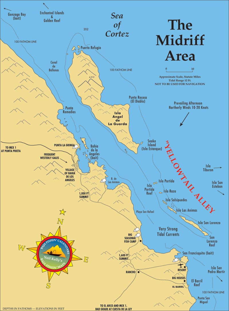 Midriff Islands Fishing Map
