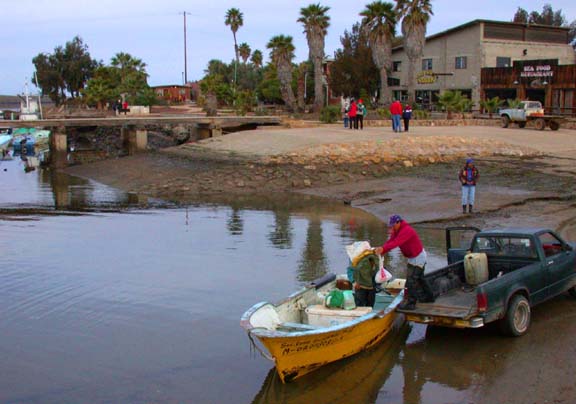 Photo of The Old Mill fishing boat launch ramp, San Quintin, Baja California, Mexico.