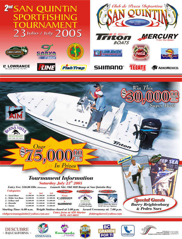 San Quintin fishing tournament poster 2005