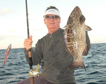 Leopard grouper caught at Isla Tortuga, Mexico